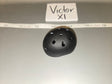 Looking at the object, it appears to be a miniature skateboard/skate helmet with ventilation holes. The ruler shows it spans approximately 1.5 inches, consistent with 1/6 scale. 1/6 Scale Modern Era Skate Helmet - Victor XI