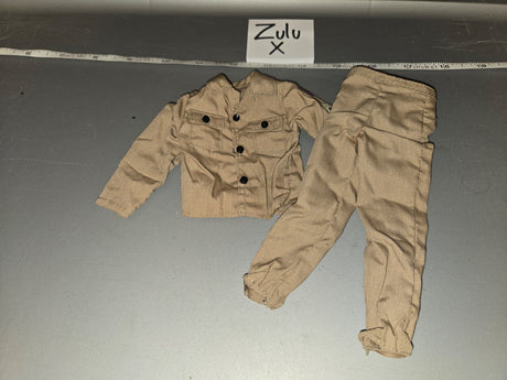 1/6 Scale WWII British Khaki Uniform Jacket and Pants - Zulu X
