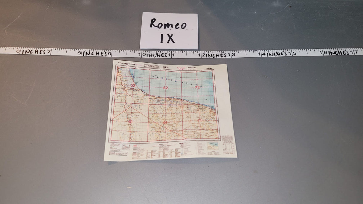 1:6 Scale WWII German Afrika Korps Map - DID