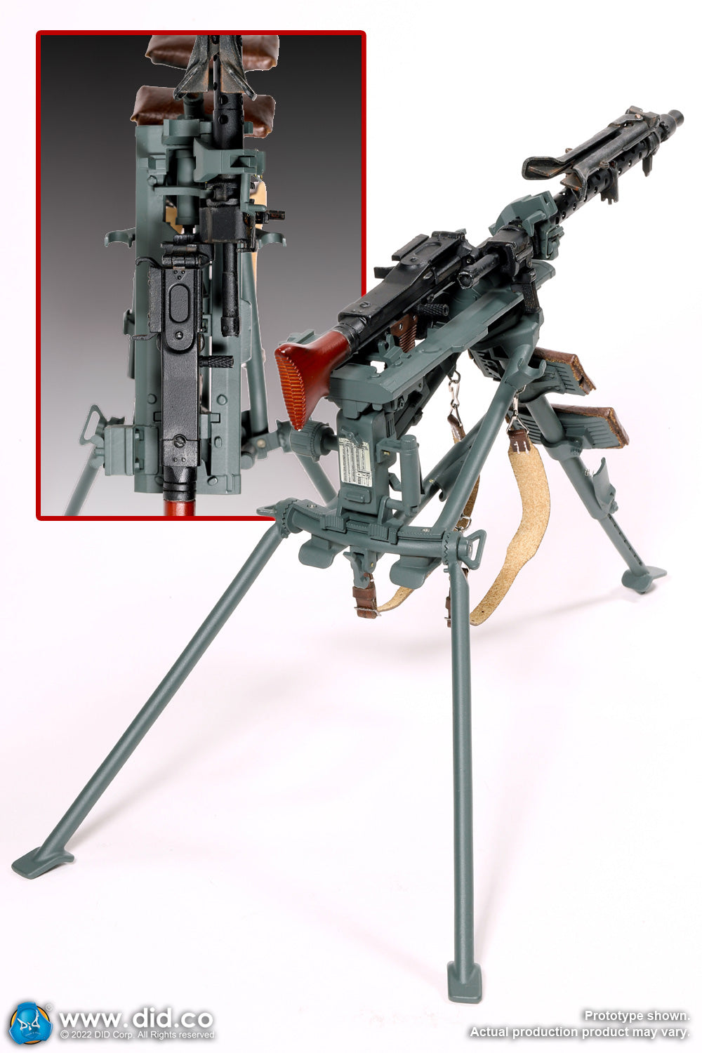 1/6 Scale Tripod for MG34 Green - NIB Weapons Set DID E60069G