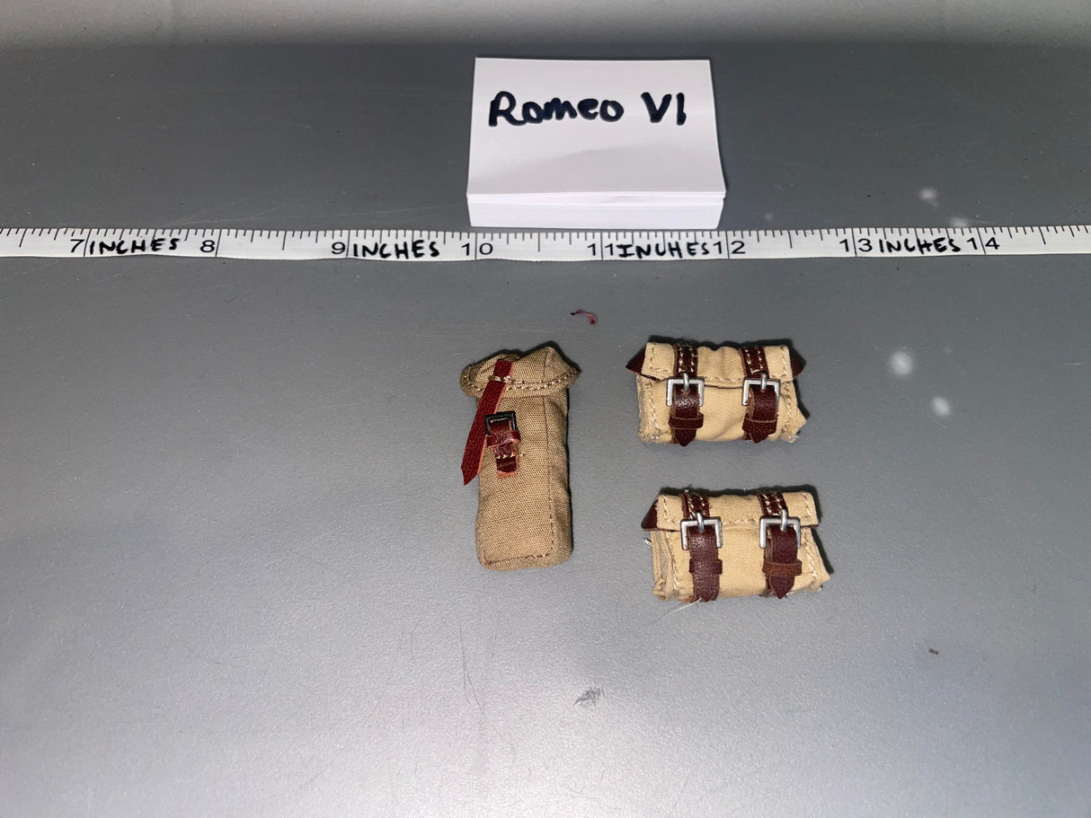 1/6 Scale WWII Japanese Ammunition Pouch Lot