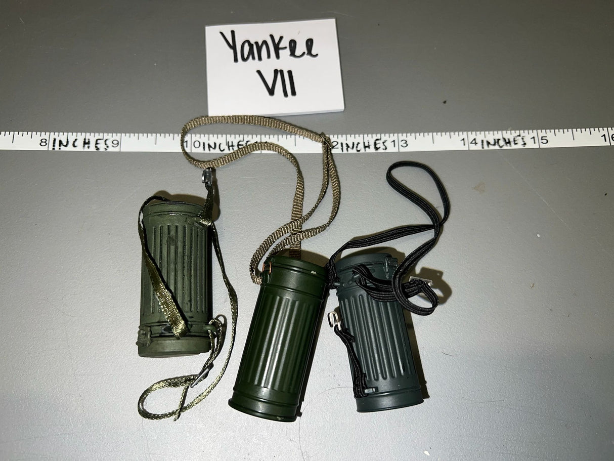 1:6 WWII German Gas Mask Canister Lot