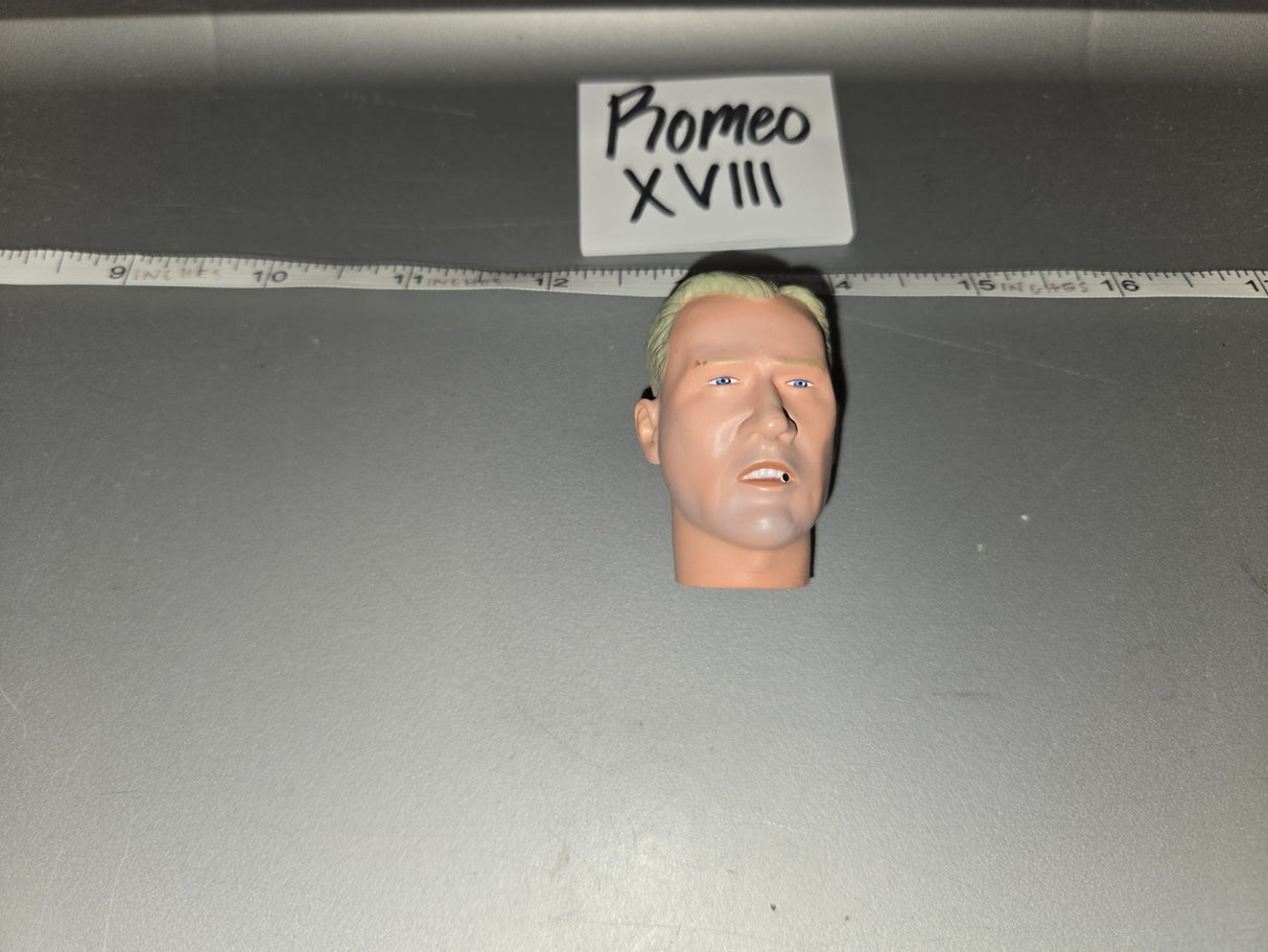 1/6 Scale Modern Era Male Head Sculpt Blonde Hair Blue Eyes - Romeo XVIII