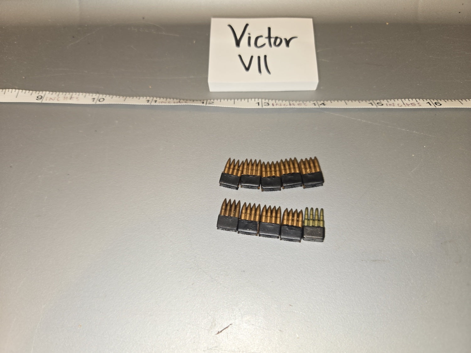 1/6 Scale WWII US M1 Carbine Stripper Clip Ammunition Lot - Victor VII