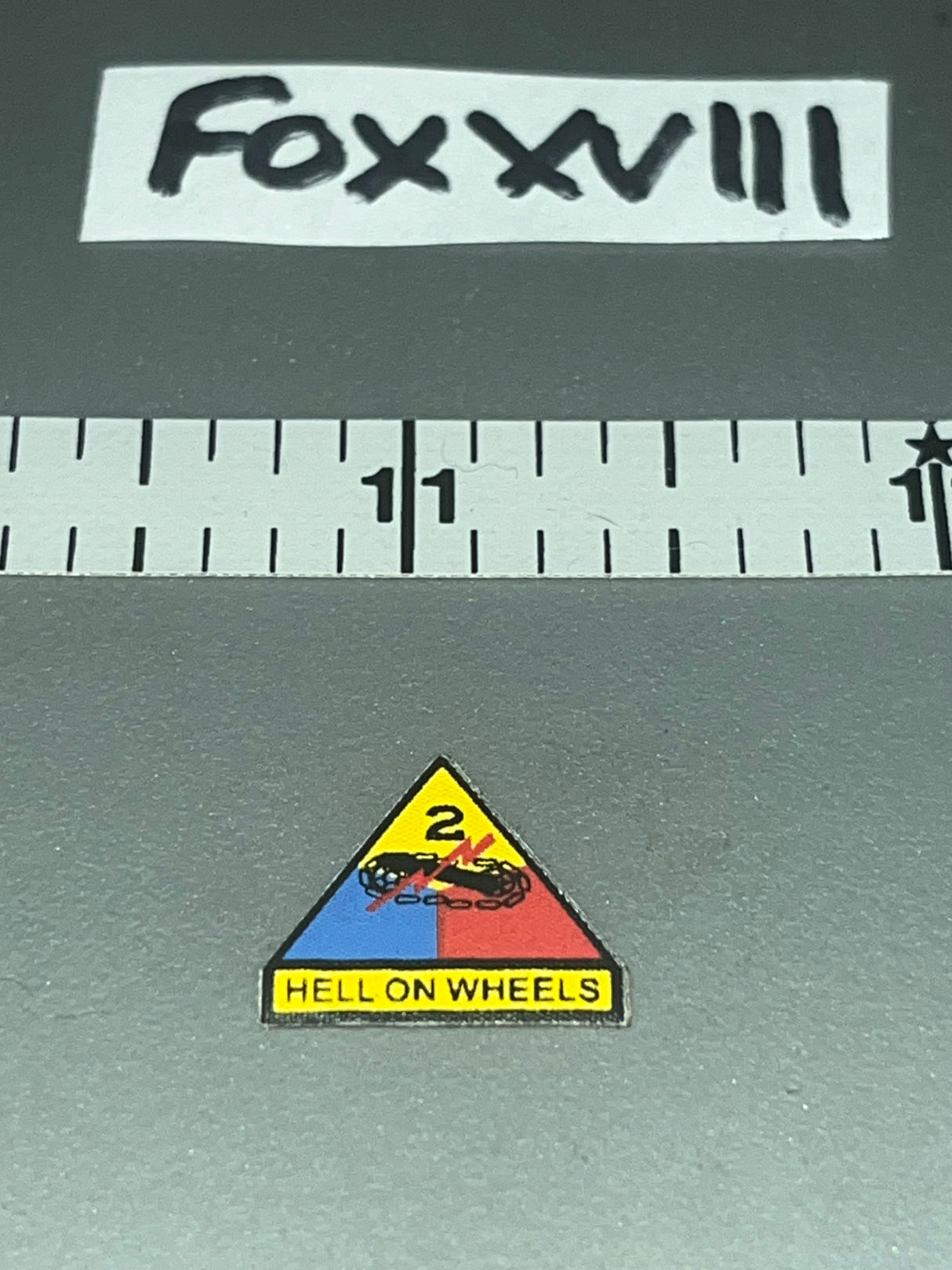 1:6 Scale WWII US 2nd Armored Division Patch - DID