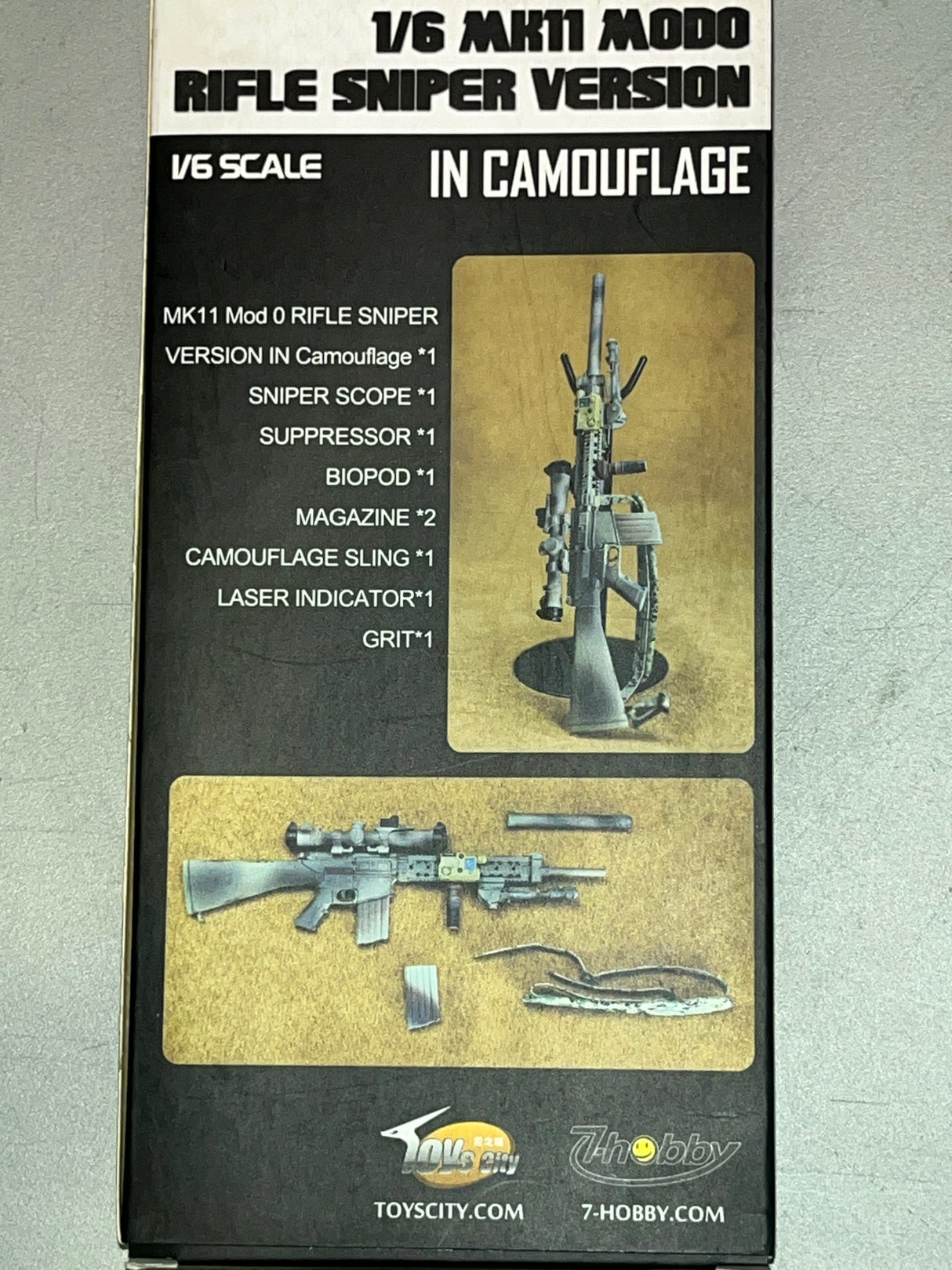 1:6 Scale Modern Era MK11 MODO Sniper Rifle - Toys City - NIB Weapons Set