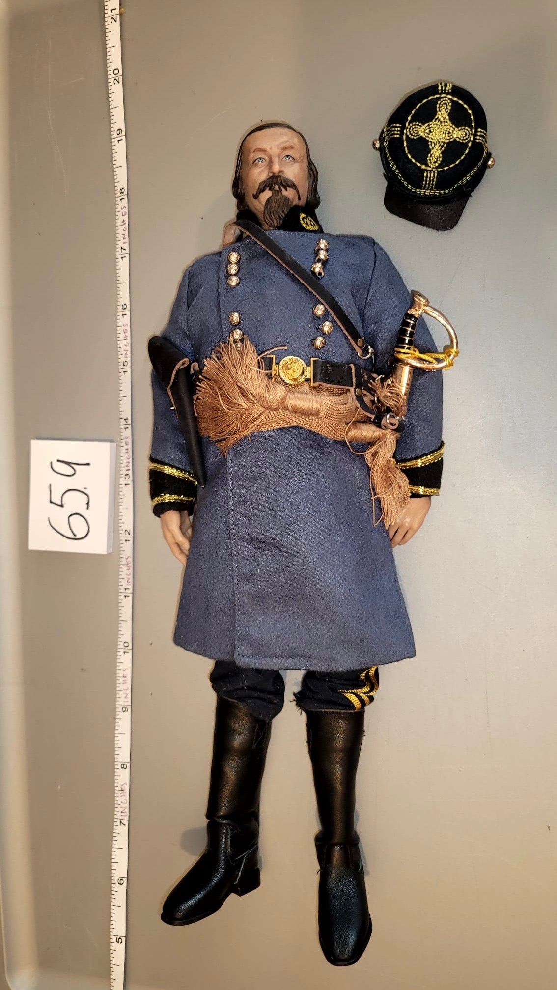 1:6 Scale American Civil War Confederate Officer Dressed Figure - Pickett
