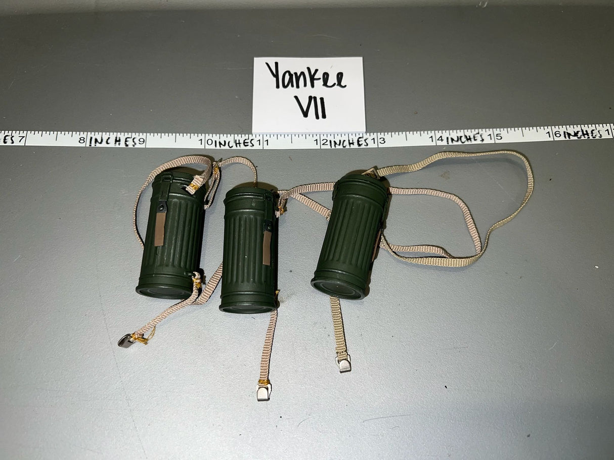 1:6 WWII German Gas Mask Canister Lot