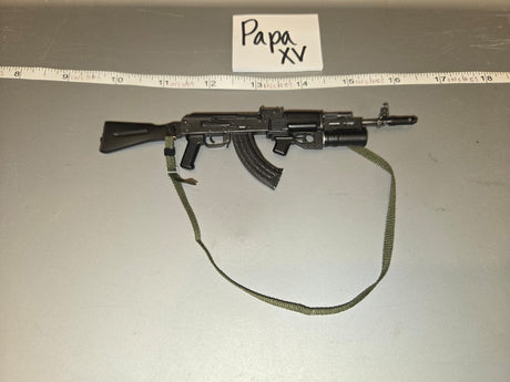 1/6 Scale Modern Era Russian AK-74M with Underbarrel Grenade Launcher and Sling - Papa XV