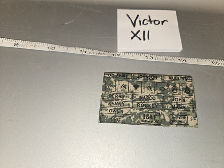 1/6 Scale Modern US Army Name Tape and Patch Set - Victor XII