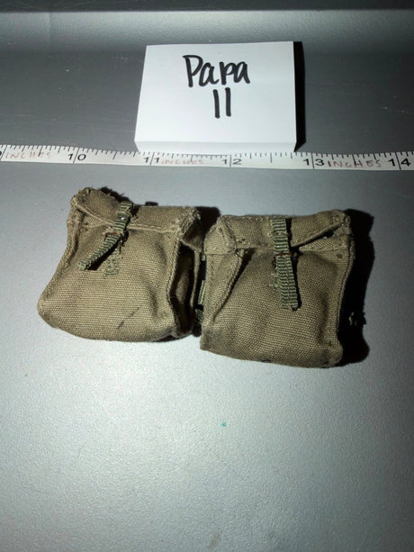 1/6 Scale WWII US Army Double Ammunition Pouch Set