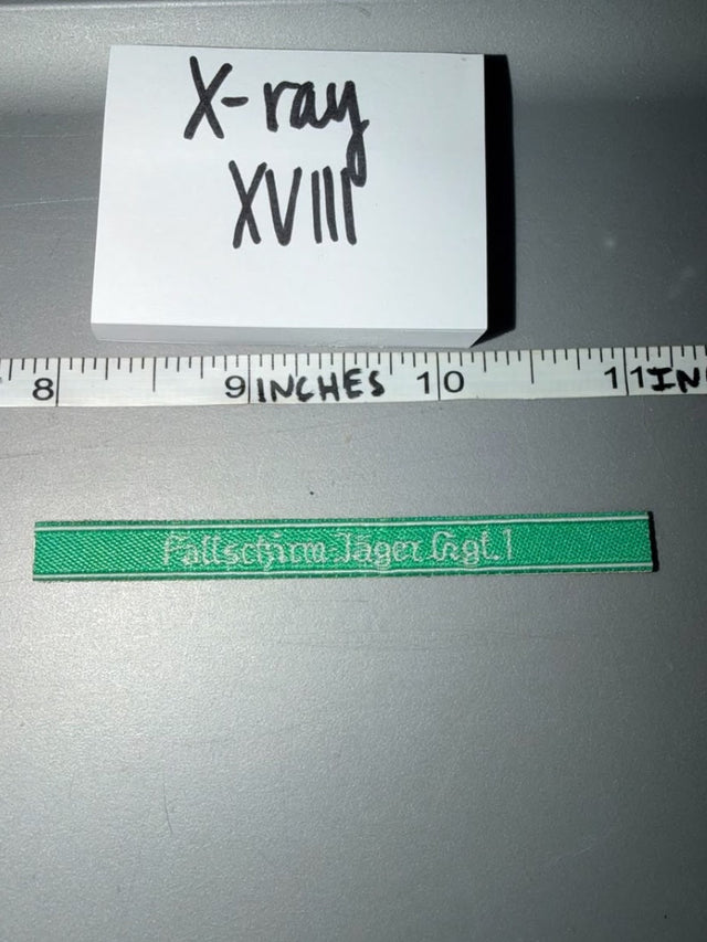1/6 Scale WWII German Fallschirm-Jäger Rgt.1 Cuff Title - X-ray XVIII