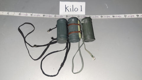 1:6 WWII German Gas Mask Canister Lot