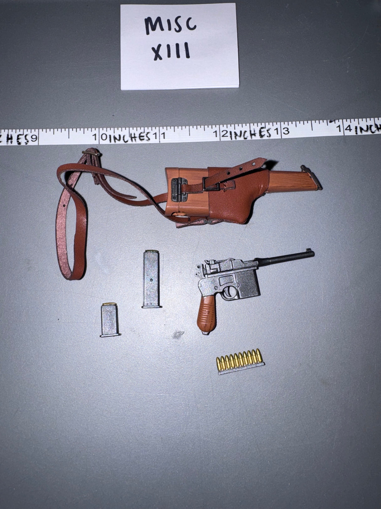 1/6 Scale WWII Chinese Mauser Pistol and Holster Set - BGM