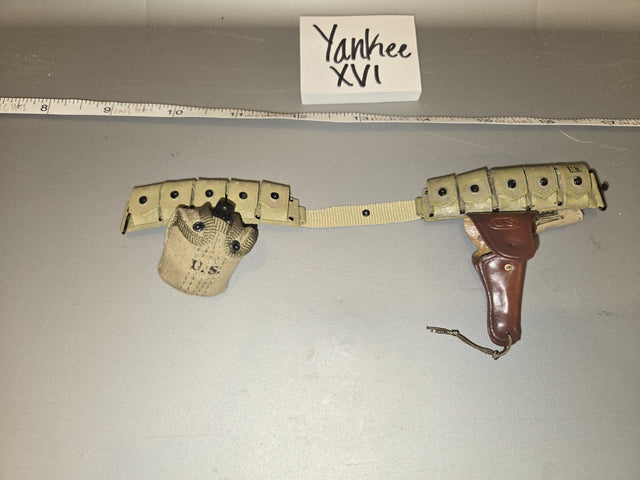 1/6 Scale WWI US Cartridge Belt, Canteen Carrier, and Pistol Holster - Yankee XVI