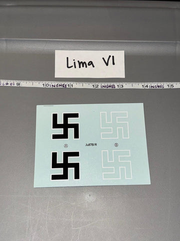 1:6 Scale Model WWII German Marking Decals - DID