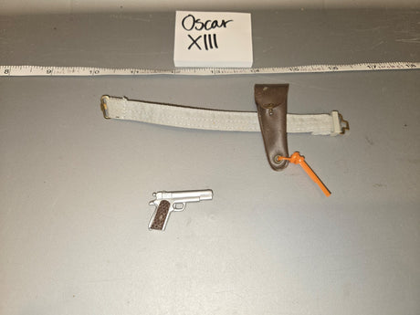 1/6 Scale WWII US .45 Pistol, Belt, and Holster Set - Oscar XIII