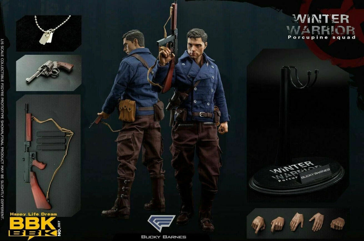 1/6 Scale WWII US Marvel Comics Procupine Squad Bucky Barnes Winter Warrior - NIB SBBK