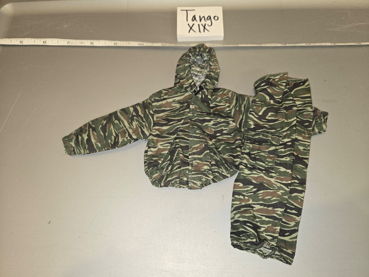 1/6 Scale Vietnam Era Tiger Stripe Camouflage Hoodie Uniform Set - Tango XIX