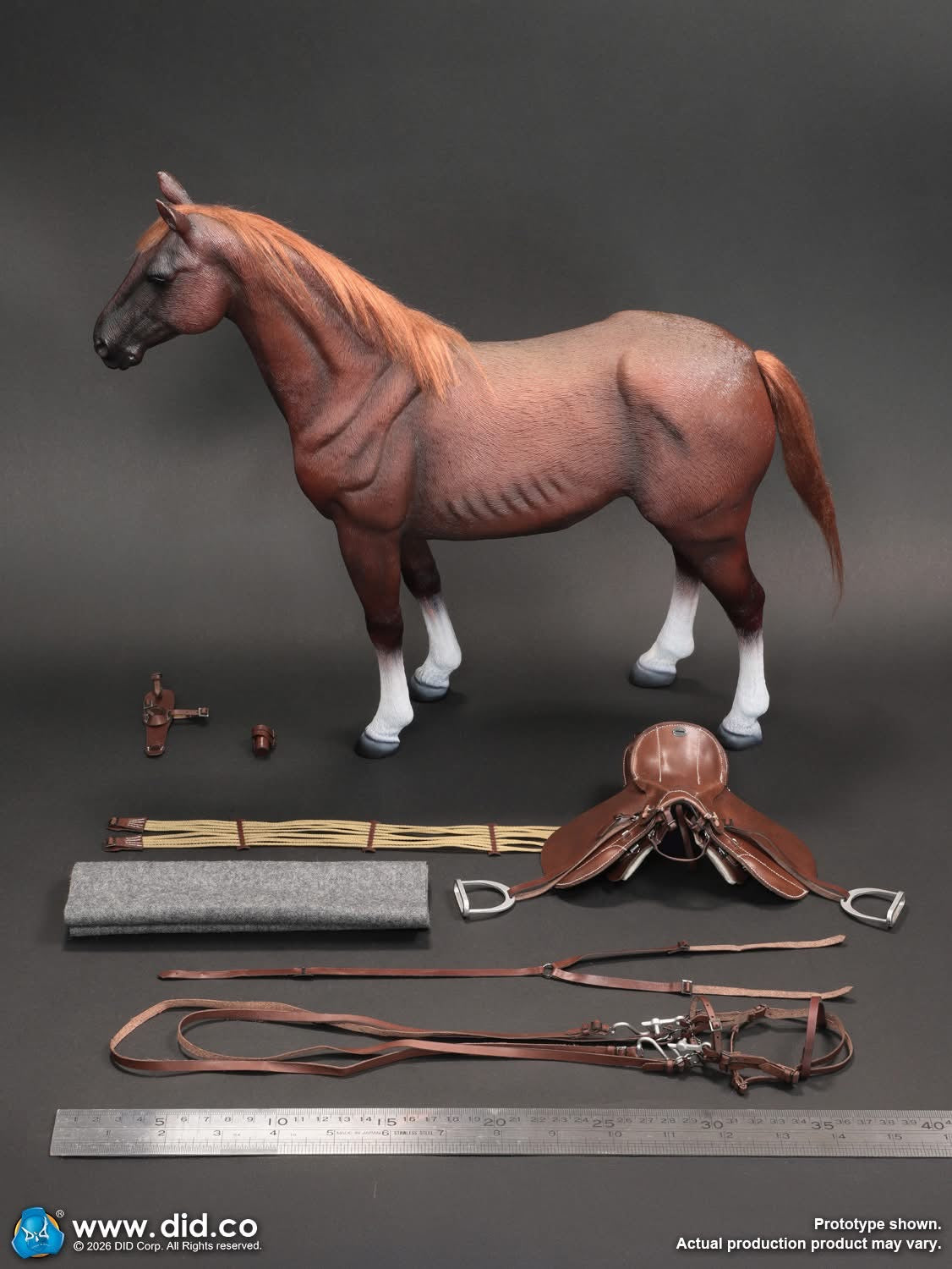 1/6 Scale WWII German Brown War Horse - NIB DID E60084