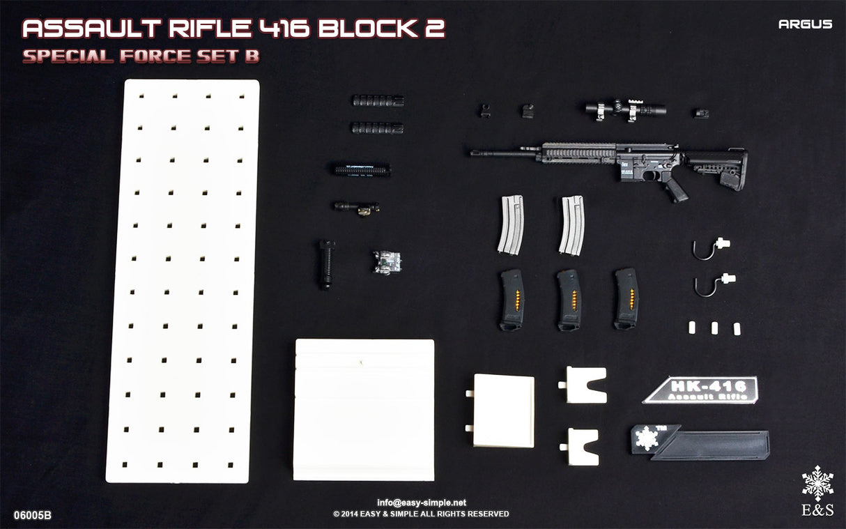 1/6 Scale Modern Era ASSAULT RIFLE 415 BLOCK 2 Weapons Set - NIB Easy and Simple Set B - OKWIV