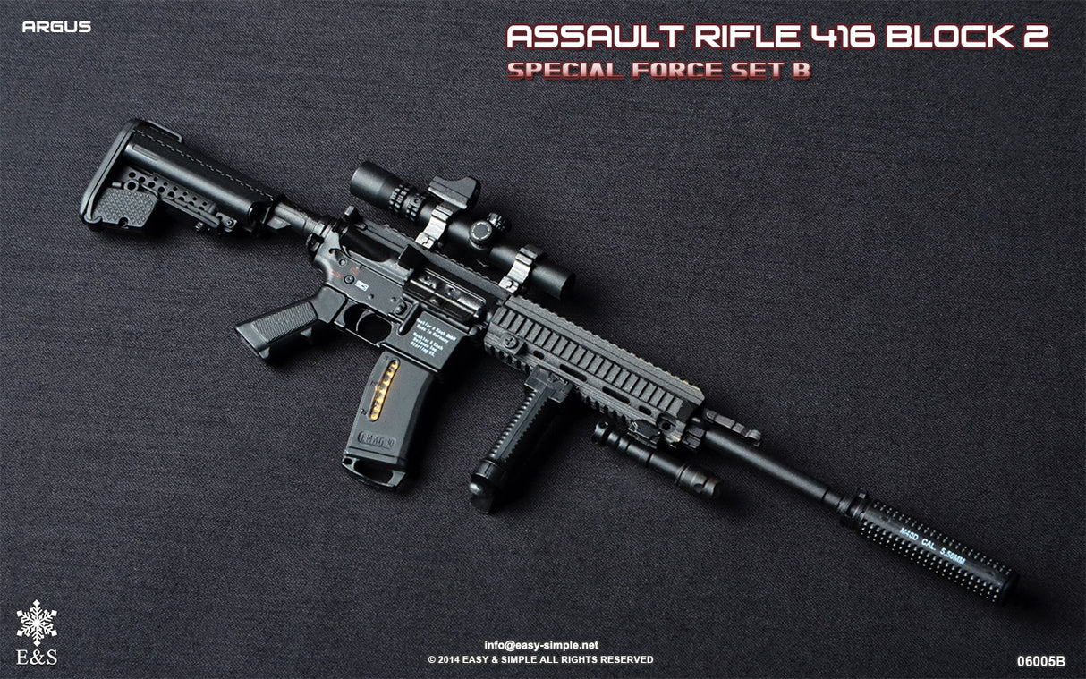 1/6 Scale Modern Era ASSAULT RIFLE 415 BLOCK 2 Weapons Set - NIB Easy and Simple Set B - OKWIV