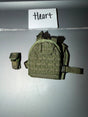 1/6 Scale Modern US MOLLE Drop Leg Panel with Pouch - Heart