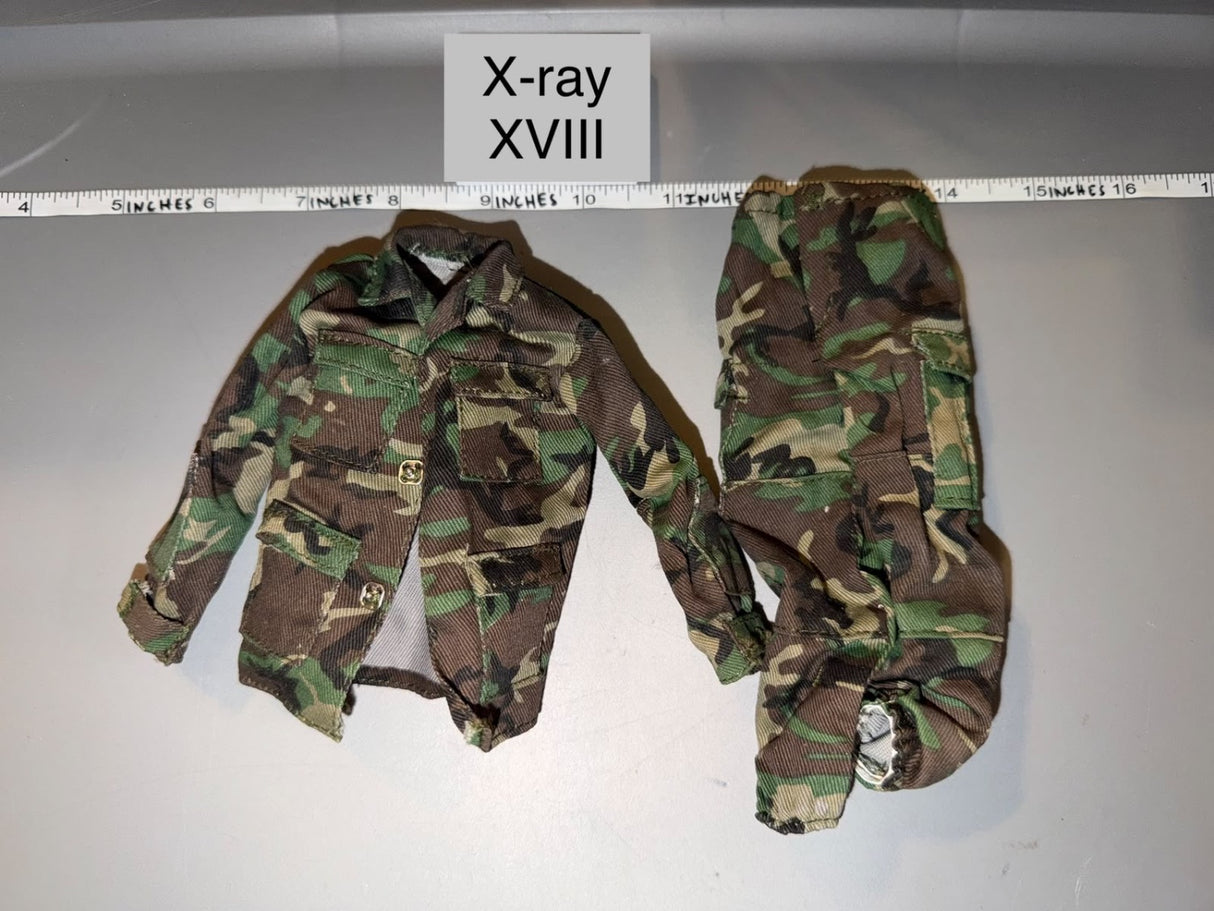 1/6 Scale Modern Era British DPM Camouflage BDU Uniform - X-ray XVIII