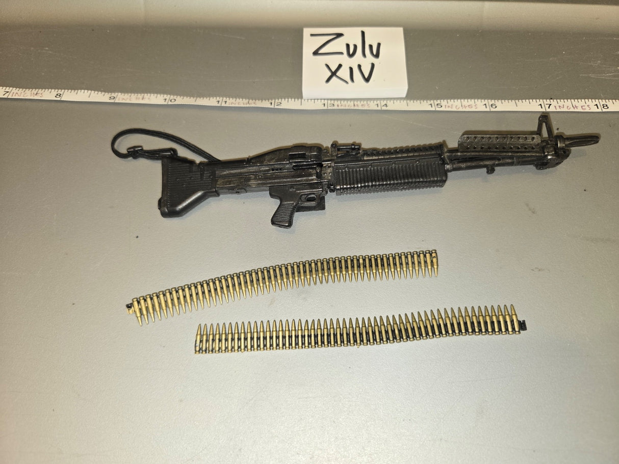 1/6 Scale Modern Era M60 Machine Gun with Ammo Belts - Zulu XIV