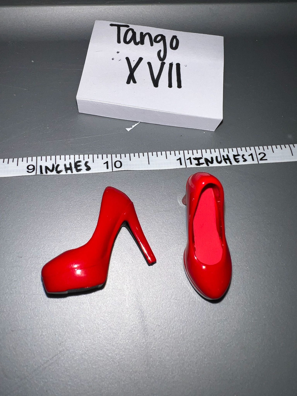 1:6 Scale Modern Civilian Female Red High Heel Shoes