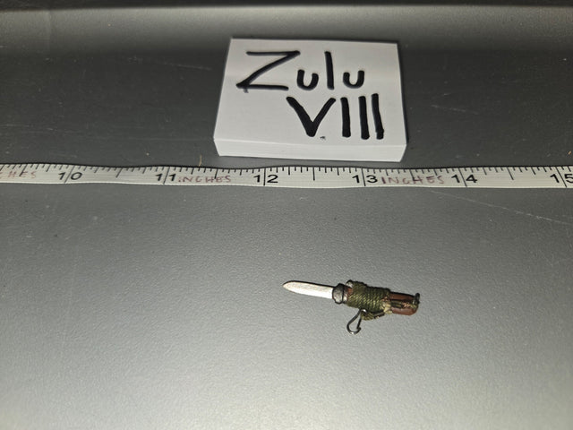 1/6 Scale WWII US Fighting Knife and Sheath - Zulu VIII