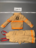 1/6 Scale Modern Firefighter Bunker Gear Uniform