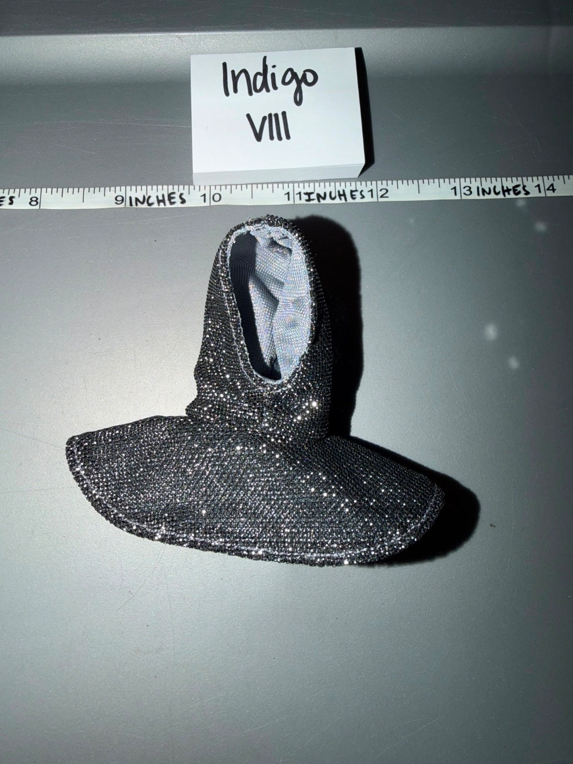 1/6 Scale Modern Era Civilian Glitter Hooded Cape - Indigo VIII