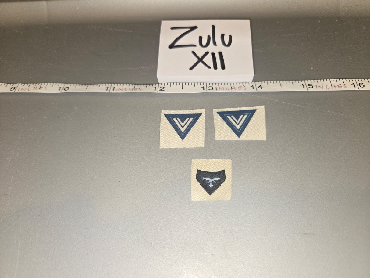 1/6 Scale WWII German Luftwaffe Rank Insignia Set - Zulu XII