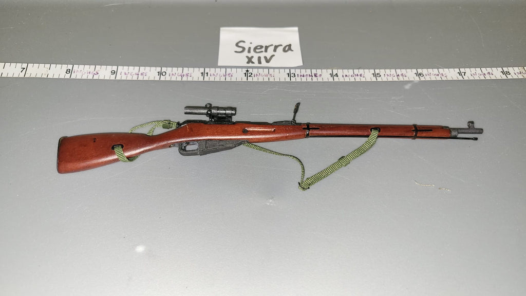 1/6 Scale WWII Russian Sniper Rifle - Wood Metal Mosin Nagant  - DID