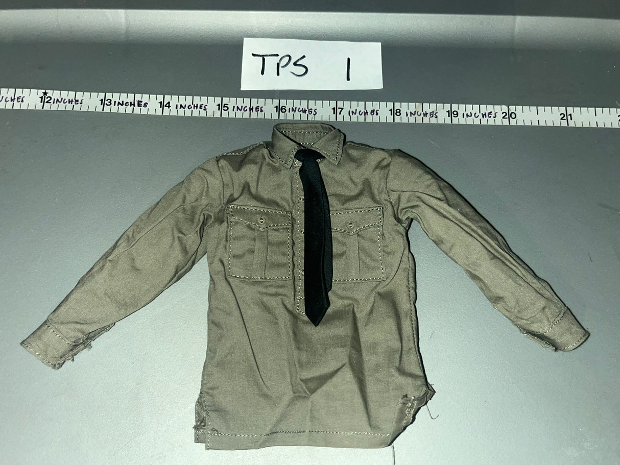 1:6 Scale WWII German Grey Shirt and Tie - Ujindou Armored GD Crewman