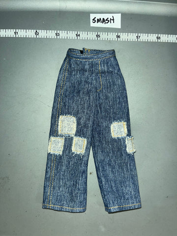 1/6 Scale Modern Era Blue Jeans With Patches