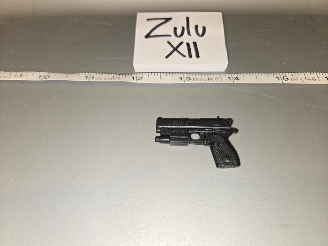 1/6 Scale Modern Era Beretta M9 Pistol with Rail Mounted Light - Zulu XII