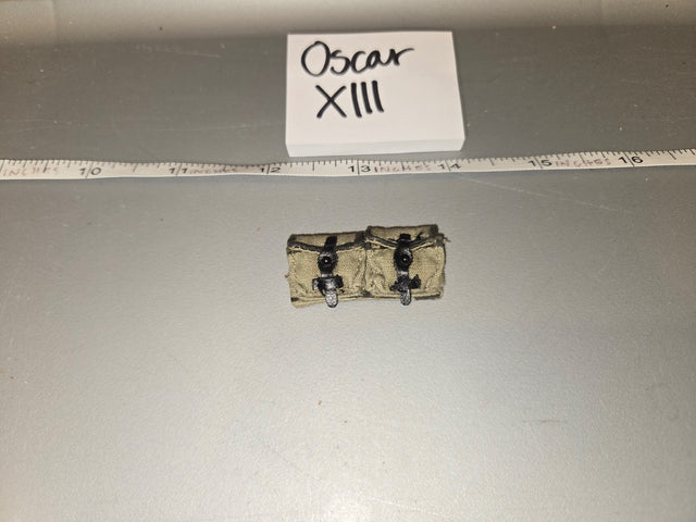 1/6 Scale WWII US Double Ammunition Pouch Set - Oscar XIII