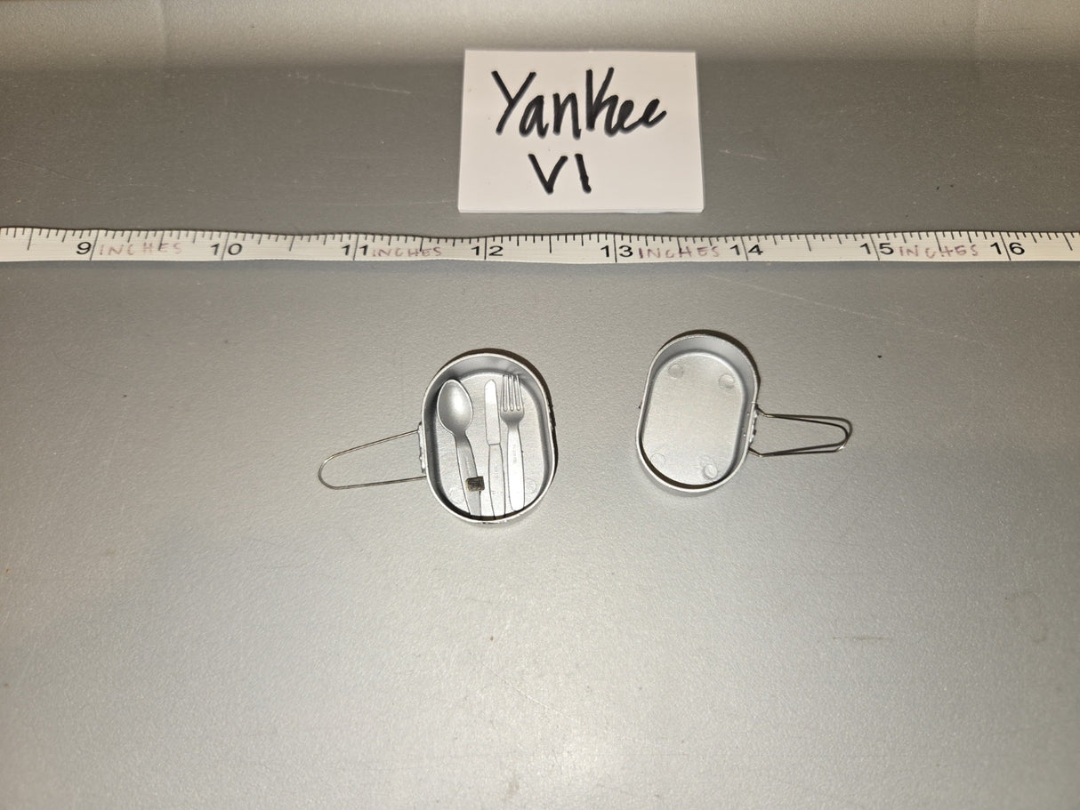 1/6 Scale WWII US Mess Kit with Utensils - Yankee V1
