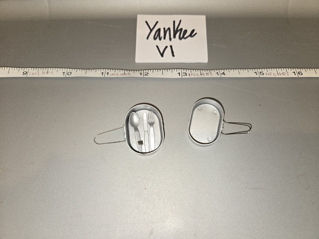 1/6 Scale WWII US Mess Kit with Utensils - Yankee V1