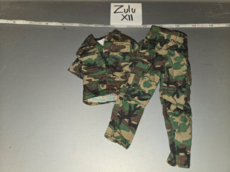 1/6 Scale Modern Era US Army Woodland Camouflage BDU Uniform - Zulu XII