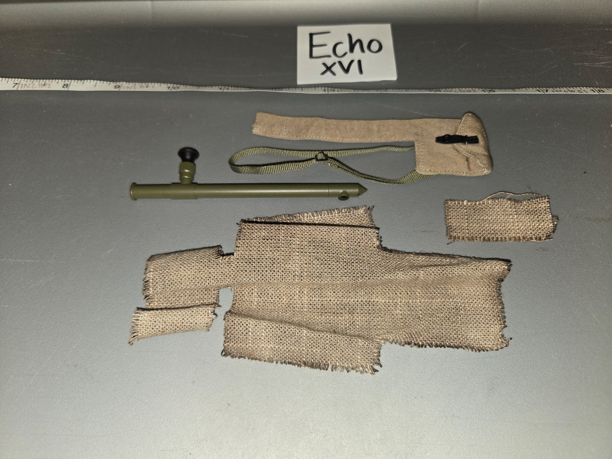 1/6 Scale Modern Era Ghillie Suit Sniper Accessories Set - Echo XVI
