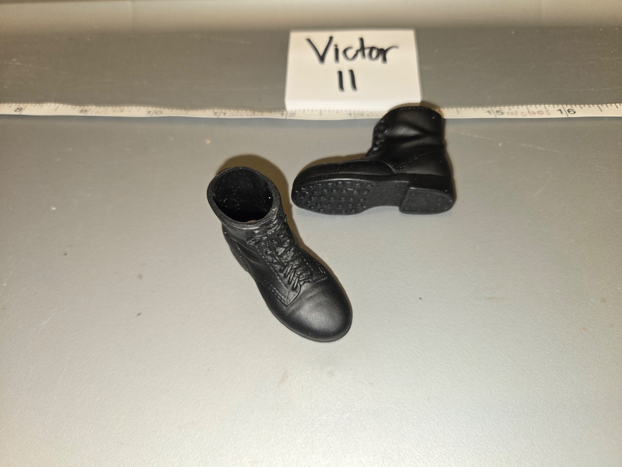1/6 Scale Modern Era Black Combat Boots - Victor II