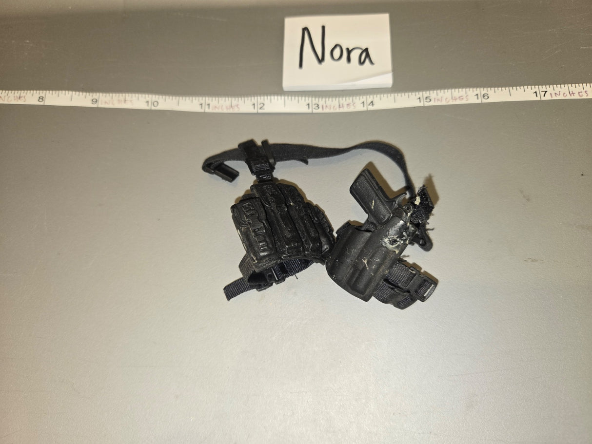 1/6 Scale Modern Era Drop Leg Holster and Magazine Pouch Rig - Nora