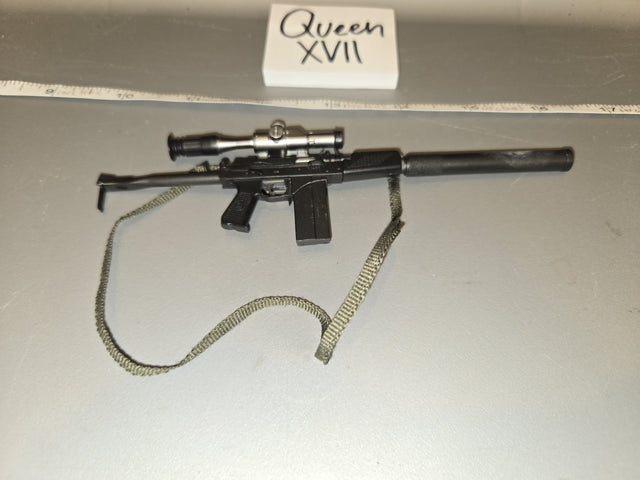 1/6 Scale Modern Era Suppressed AR-Style Carbine with Scope and Sling - Queen XVII