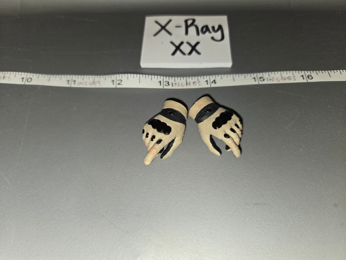 1/6 Scale Modern Era Tactical Trigger Finger Gloved Hands - X-Ray XX