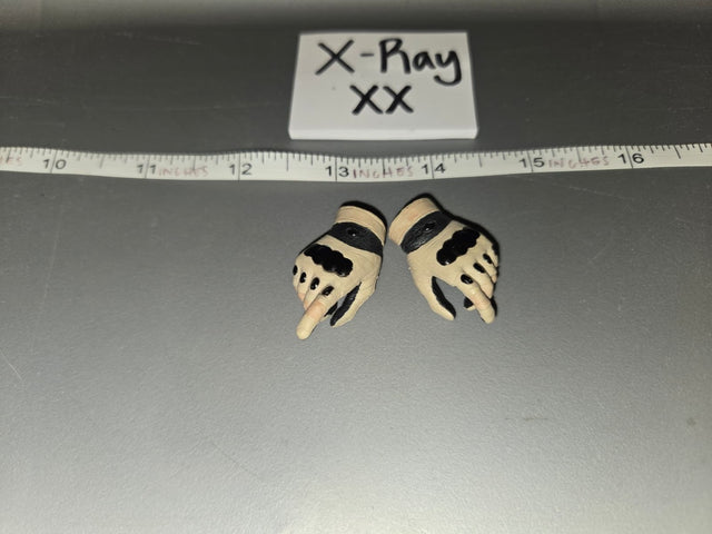 1/6 Scale Modern Era Tactical Trigger Finger Gloved Hands - X-Ray XX