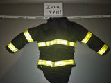 1/6 Scale Modern Era Firefighter Black Turnout Jacket - Zulu XVII