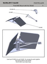 1/6 Scale WWII German Vehicle Halftrack Machine Gun Shield - Unfinished Model Kit - Warprints